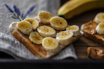 peanut butter and banana sandwich