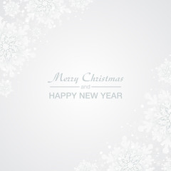 Vector banner for Christmas, New Year, snowflakes