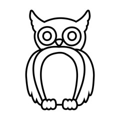 halloween owl line style icon