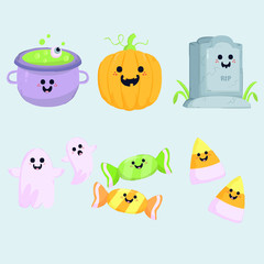 halloween elements hand drawn collection (5)