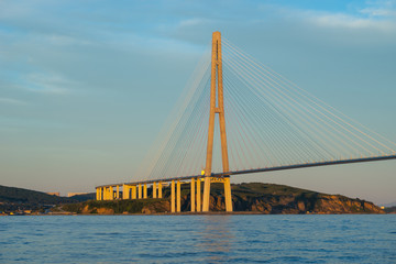 Seascape with a view of the Russian bridge.