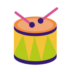 drum instrument flat style icons