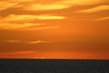 sunset over the sea