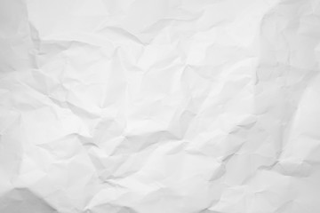 White crumpled paper texture background.	