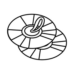 cymbals musical instrument line style icon