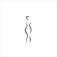 female shape vector logo design