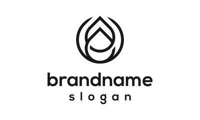 Simple drop logo design vector