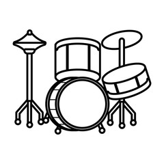 drums musical instrument line style icon