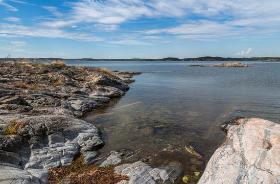 Serene Baltic Sea Bay in Stockholm Archipelago