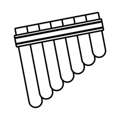 pan flute musical instrument line style icon