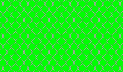 steel wire fence on green screen background, fence metal grid, wire iron fence isolated on green