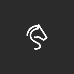 logo s abstract. horse icon