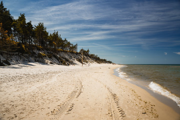 sandy beach in the summer