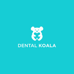 abstract koala logo. dental icon