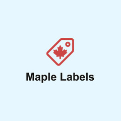 abstract maple logo. sell icon