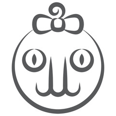 
Cute annoying emoji icon in doodle line style 
