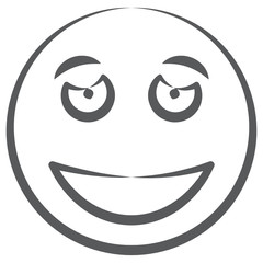 
Facial expression emoticon design, funny emoji doodle icon
