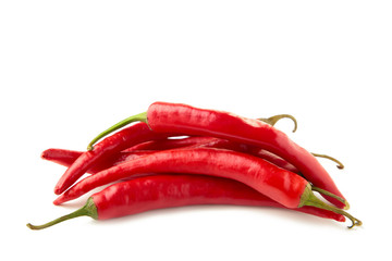 Chili peppers isolated on a white background