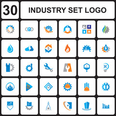 Industry Set Logo , Mechanic Set Logo