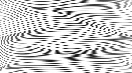 Black and white line pattern. soft background. Wave energy geometric design. Vector illustration.