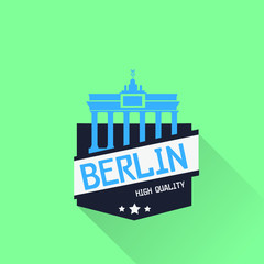 Naklejka premium Berlin, Germany city silhouette