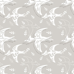 Seamless pattern. Dinosaur texture for kids design