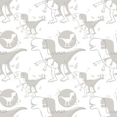 Seamless pattern. Dinosaur texture for kids design
