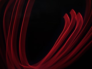 light painting Photography, long exposure, ripple curve and circle against black background