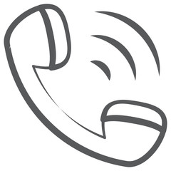 
Phone receiver showing concept of incoming call icon
