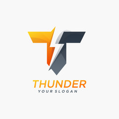 thunder bolt logo power energy