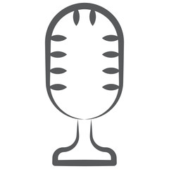 
Voice recording microphone doodle line icon design
