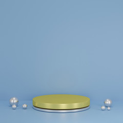 pastel cylinder podium background. Abstract pedestal scene with geometrical. Scene to show cosmetic products presentation. Mock up design empty space. Showcase,shopfront,display case,3d illustration