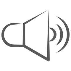 

A sound speaker denoting volume  vector in trendy line style 
