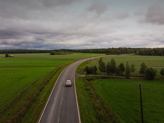 Fototapeta premium Driving Home Before The Storm