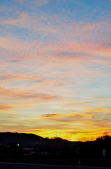 Fototapeta premium sunset over the city