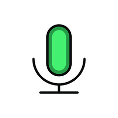 green microphone icon