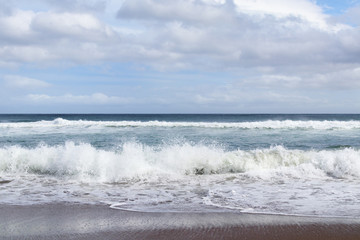 Fototapety  Materiał na plażę z falami morskimi