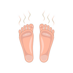 smelly and sweaty feet sign