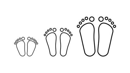 children female and male feet