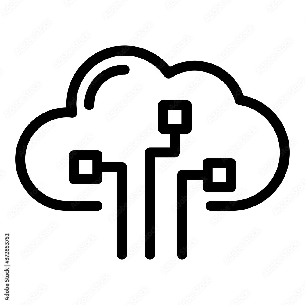 Poster security network icon. outline security network vector icon for web design isolated on white backgro