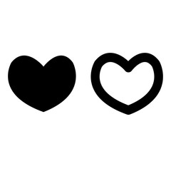 Simple Heart icon  sign design