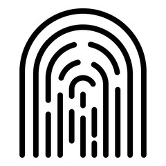 Fingerprint icon. Outline fingerprint vector icon for web design isolated on white background