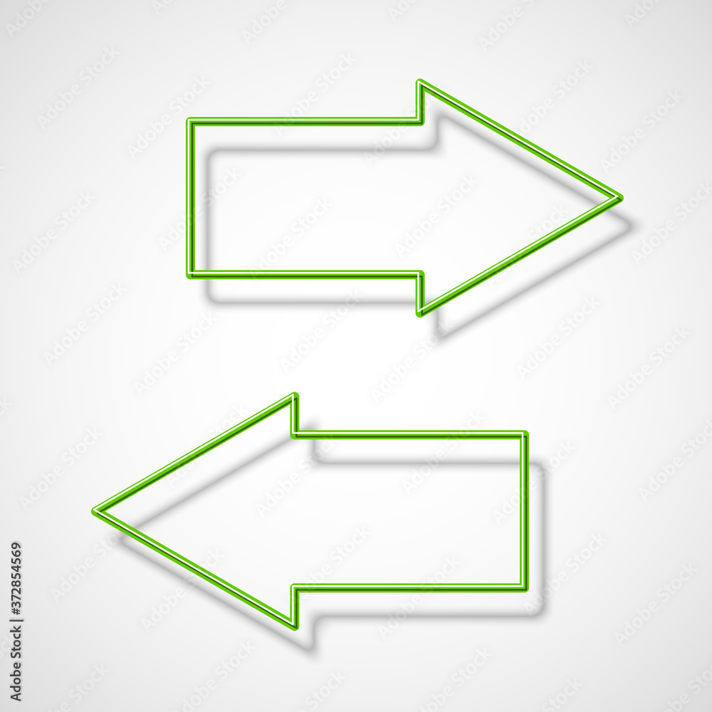 Poster Arrow banners set. Direct shape. 3d Abstract Background. Business infographic presentation diagram. Section compare service. Up and down trend. Paper index. Exact pointer