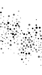 Scattered random black dots. Dark points dispersio