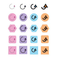 Simple Arrow icon sign design