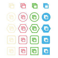 Simple Open window icon sign design