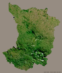 Dajabón, province of Dominican Republic, on solid. Satellite