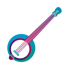 banjo string instrument line and fill style icon