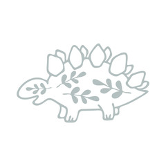 Vector dinosaur for kids design. © MarijaBazarova