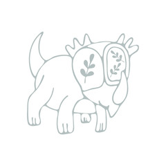 Vector dinosaur for kids design.